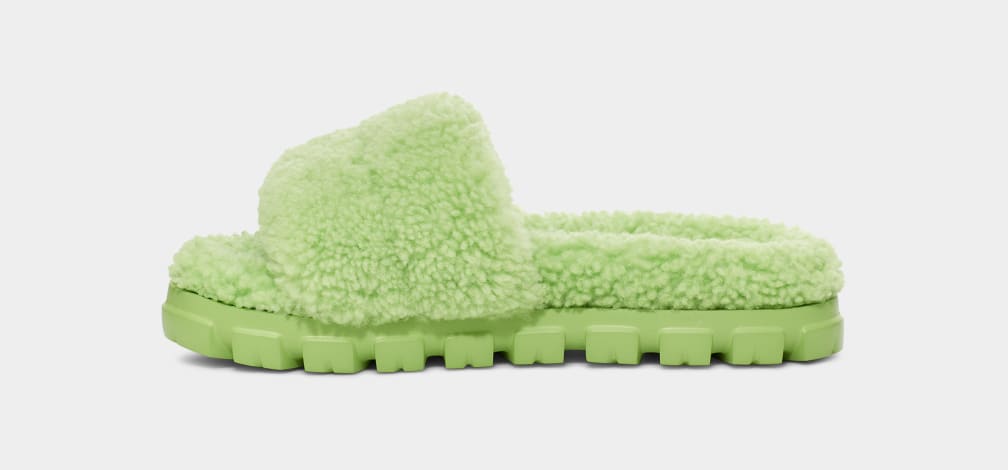 Pantuflas Ugg Cozetta Curly Mujer Verde | Argentina NSJEUHO-46