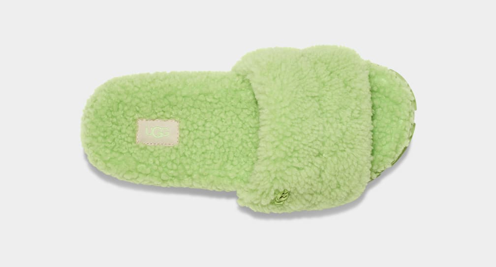 Pantuflas Ugg Cozetta Curly Mujer Verde | Argentina NSJEUHO-46