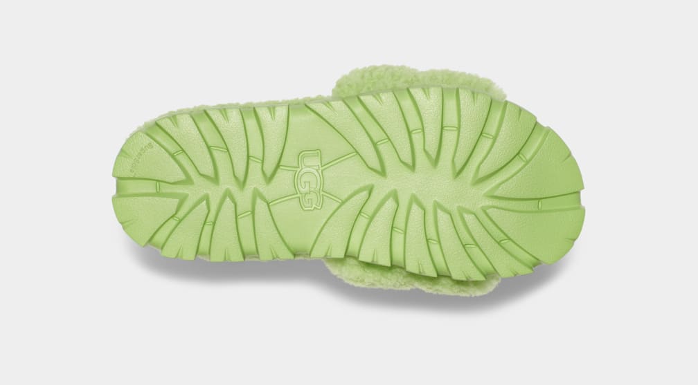 Pantuflas Ugg Cozetta Curly Mujer Verde | Argentina NSJEUHO-46