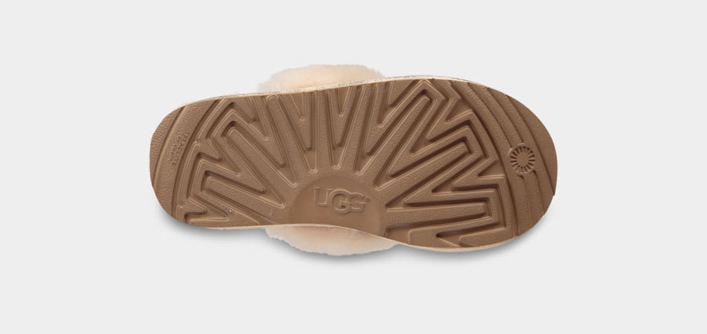 Pantuflas Ugg Cozy II Metallic Niños Doradas | Argentina MVNDIQR-01