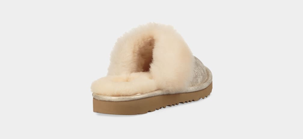 Pantuflas Ugg Cozy II Metallic Niños Doradas | Argentina EOYNDGU-04