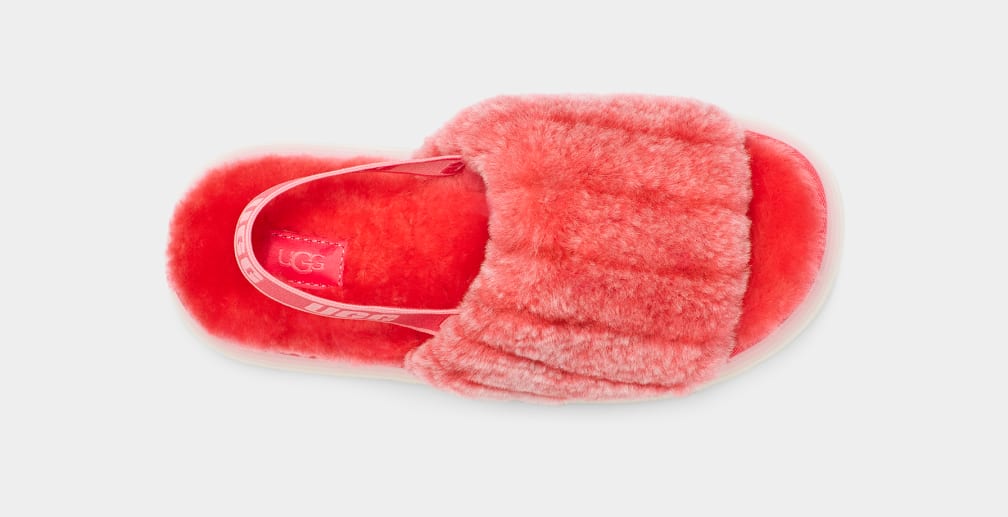 Pantuflas Ugg Disco Sherpa Corduroy Mujer Coral | Argentina SQWELMD-17