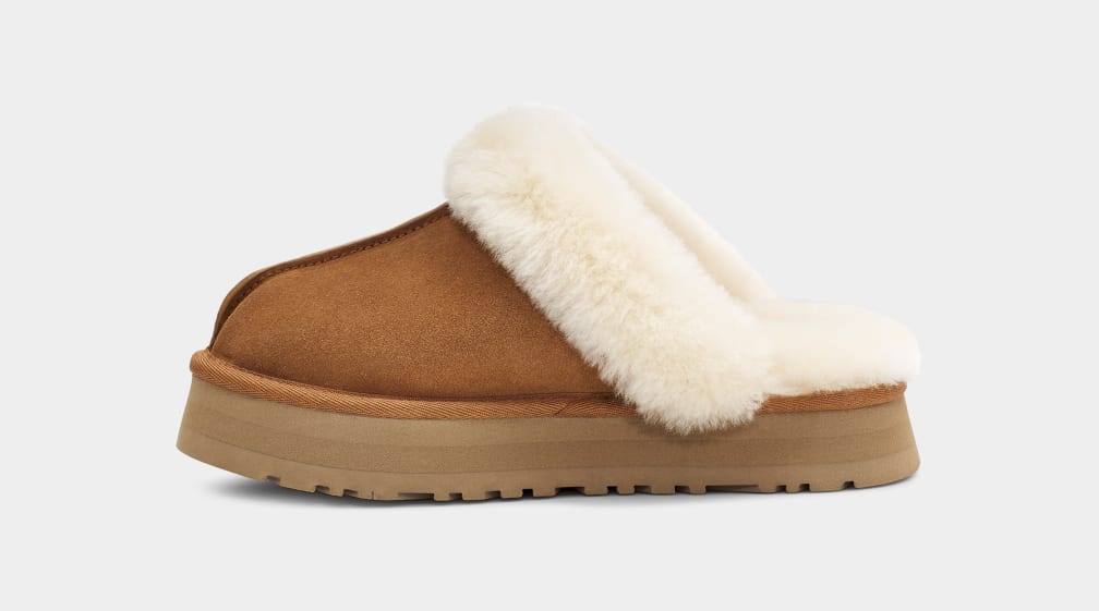 Pantuflas Ugg Disquette Mujer Marrones | Argentina JRNUIMW-15