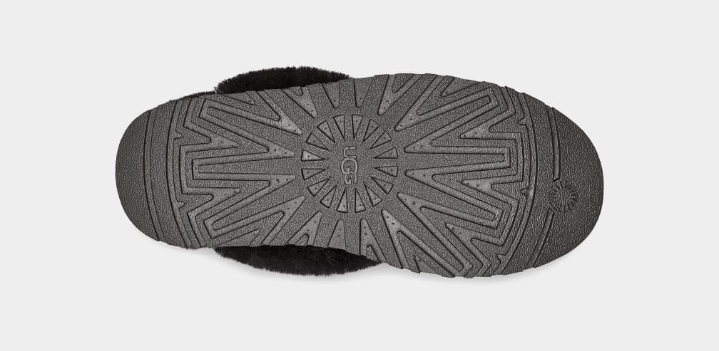 Pantuflas Ugg Disquette Mujer Negras | Argentina LQESPTJ-52