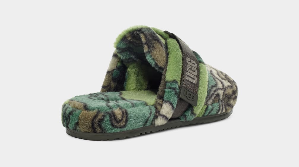 Pantuflas Ugg Fluff It Calio Hombre Verde | Argentina CWZKQSB-74