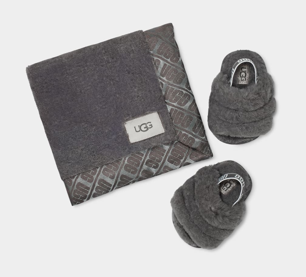 Pantuflas Ugg Fluff Yeah And Lovey Niños Gris | Argentina AJWEBMN-71