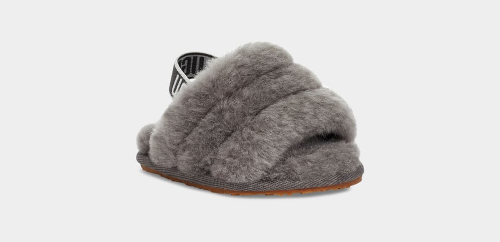 Pantuflas Ugg Fluff Yeah And Lovey Niños Gris | Argentina AJWEBMN-71