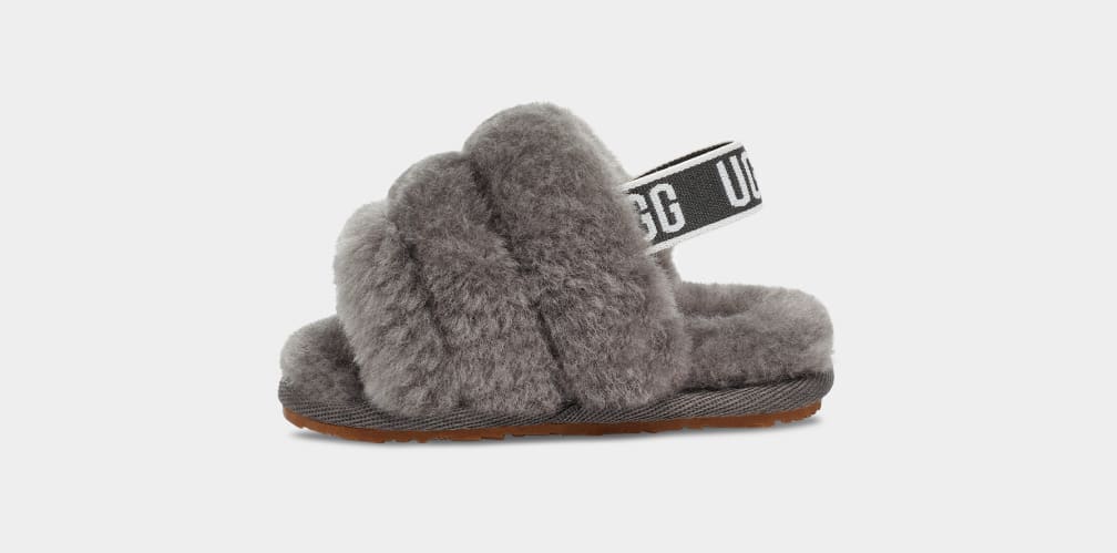 Pantuflas Ugg Fluff Yeah And Lovey Niños Gris | Argentina AJWEBMN-71