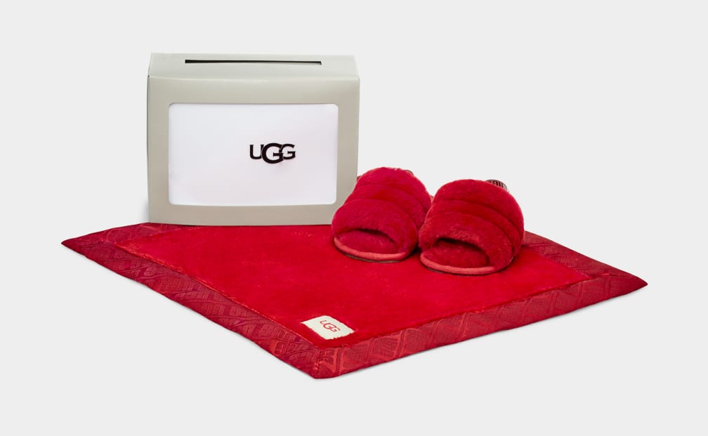 Pantuflas Ugg Fluff Yeah And Lovey Niños Rojas | Argentina SALUVYP-24