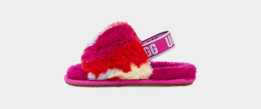 Pantuflas Ugg Fluff Yeah Camopop Niños Rojas | Argentina IDFJZGA-67