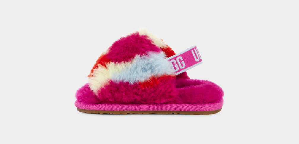 Pantuflas Ugg Fluff Yeah Camopop Niños Rojas | Argentina KLYIJOF-64