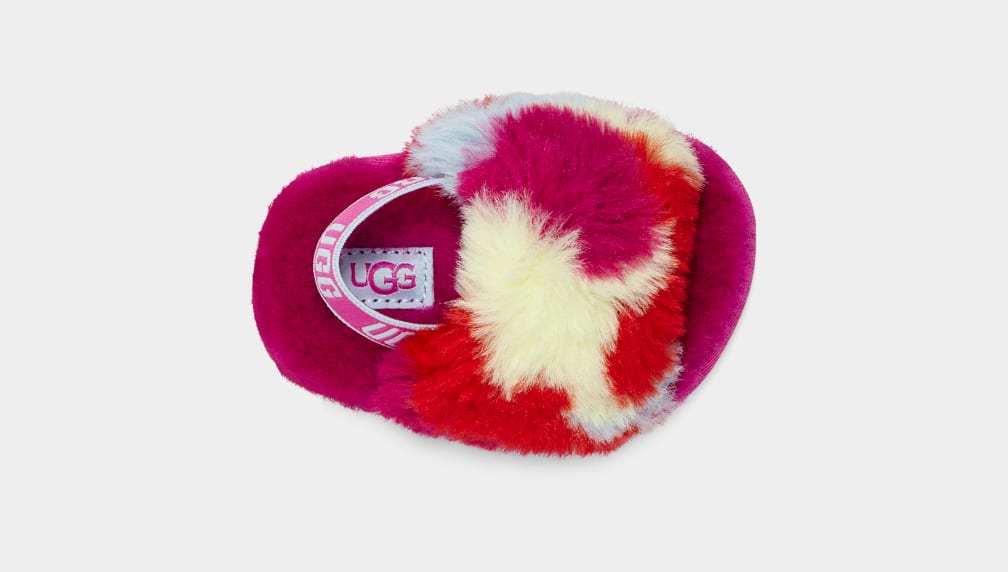 Pantuflas Ugg Fluff Yeah Camopop Niños Rojas | Argentina KLYIJOF-64