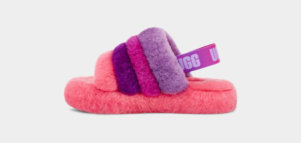 Pantuflas Ugg Fluff Yeah Multi Niños Rosas Moradas Multicolor | Argentina PBOQTJG-94