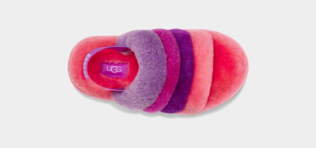 Pantuflas Ugg Fluff Yeah Multi Niños Rosas Moradas Multicolor | Argentina PBOQTJG-94