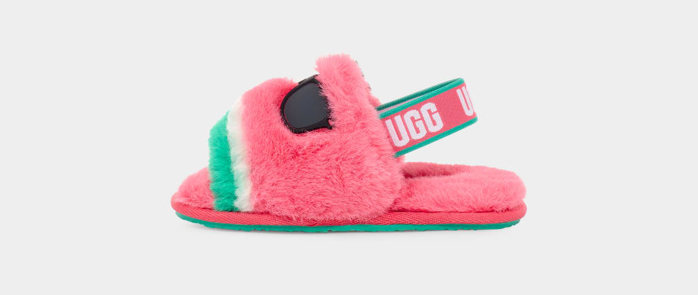 Pantuflas Ugg Fluff Yeah Watermelon Stuffie Niños Rosas | Argentina QRFGJOL-59