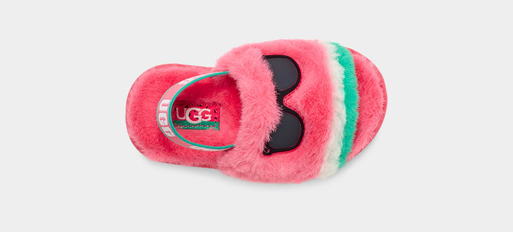 Pantuflas Ugg Fluff Yeah Watermelon Stuffie Niños Rosas | Argentina QRFGJOL-59