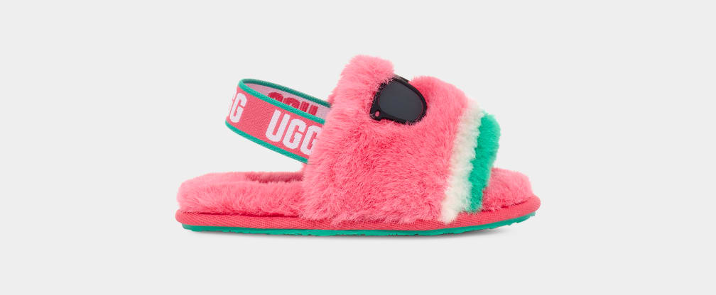 Pantuflas Ugg Fluff Yeah Watermelon Stuffie Niños Rosas | Argentina QRFGJOL-59