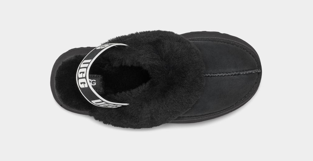 Pantuflas Ugg Funkette Mujer Negras | Argentina YCNEULS-95