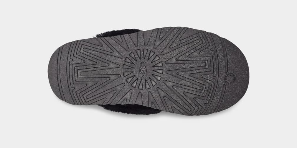 Pantuflas Ugg Funkette Mujer Negras | Argentina YCNEULS-95