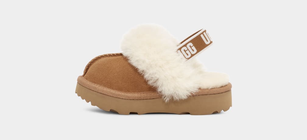 Pantuflas Ugg Funkette Niños Marrones | Argentina MOLPCYW-09