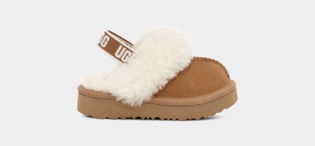 Pantuflas Ugg Funkette Niños Marrones | Argentina MOLPCYW-09