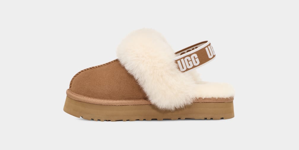 Pantuflas Ugg Funkette Niños Marrones | Argentina YPUEWAH-92