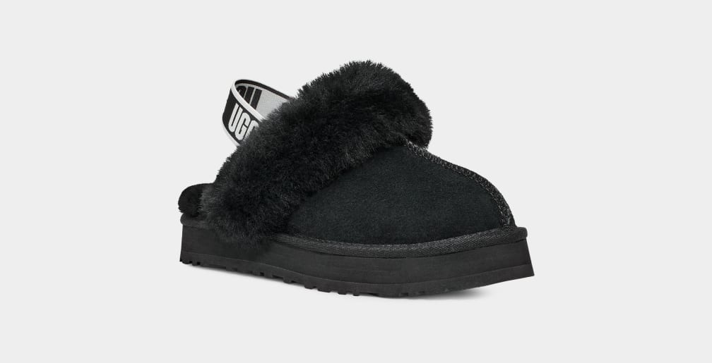 Pantuflas Ugg Funkette Niños Negras | Argentina XKZPOLI-49