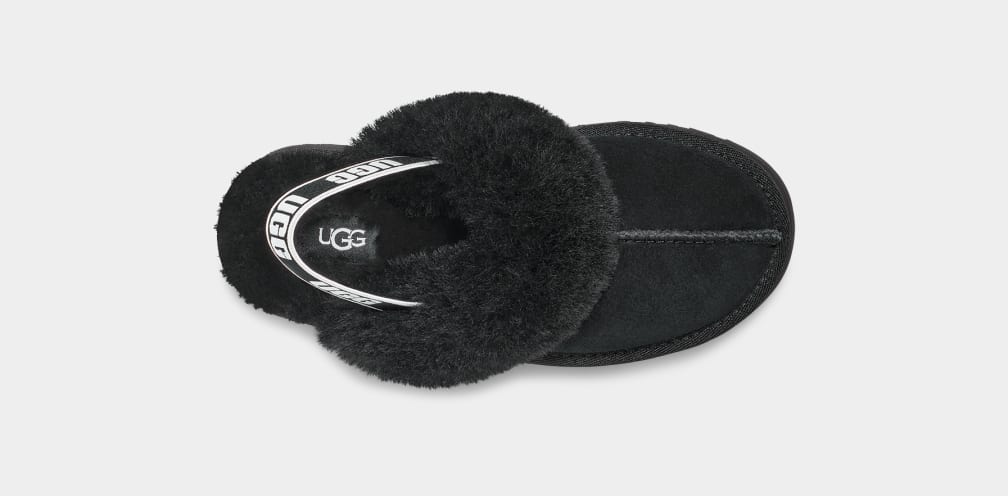 Pantuflas Ugg Funkette Niños Negras | Argentina XKZPOLI-49