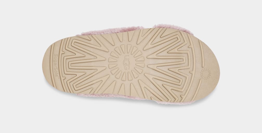 Pantuflas Ugg Fuzz Sugar Cross Mujer Rosas | Argentina GNWBOPT-43