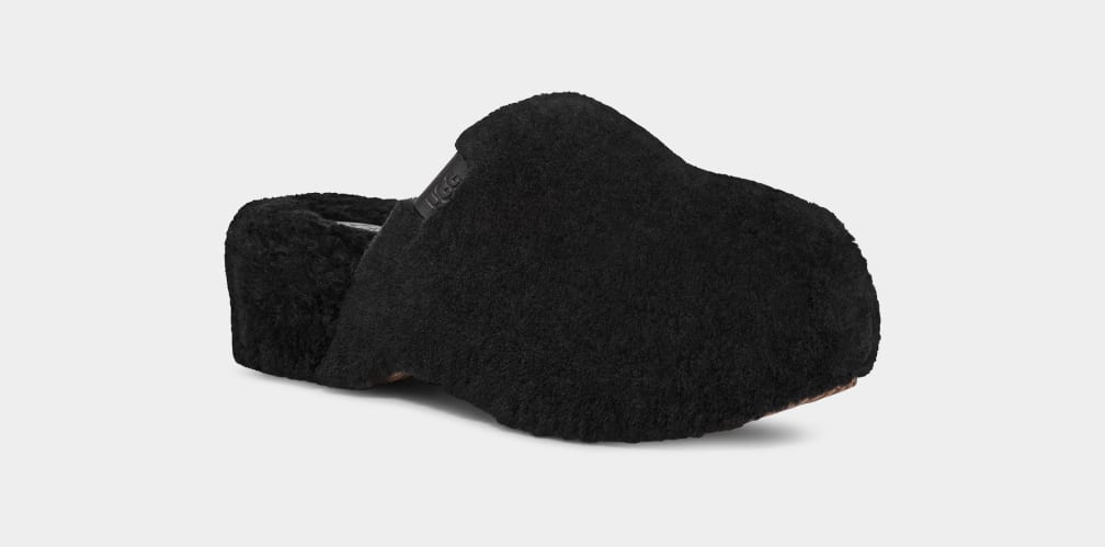 Pantuflas Ugg Fuzz Sugar Mujer Negras | Argentina HBJYIEM-94