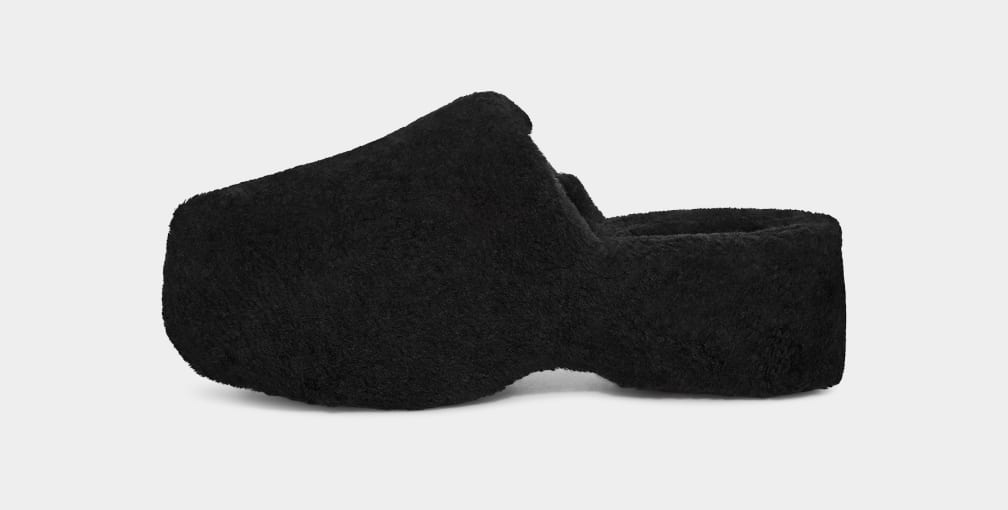 Pantuflas Ugg Fuzz Sugar Mujer Negras | Argentina HBJYIEM-94