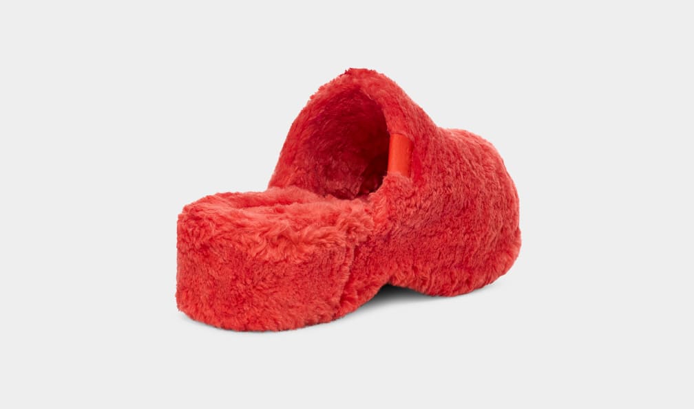 Pantuflas Ugg Fuzz Sugar Mujer Rojas | Argentina VGNWFJL-67