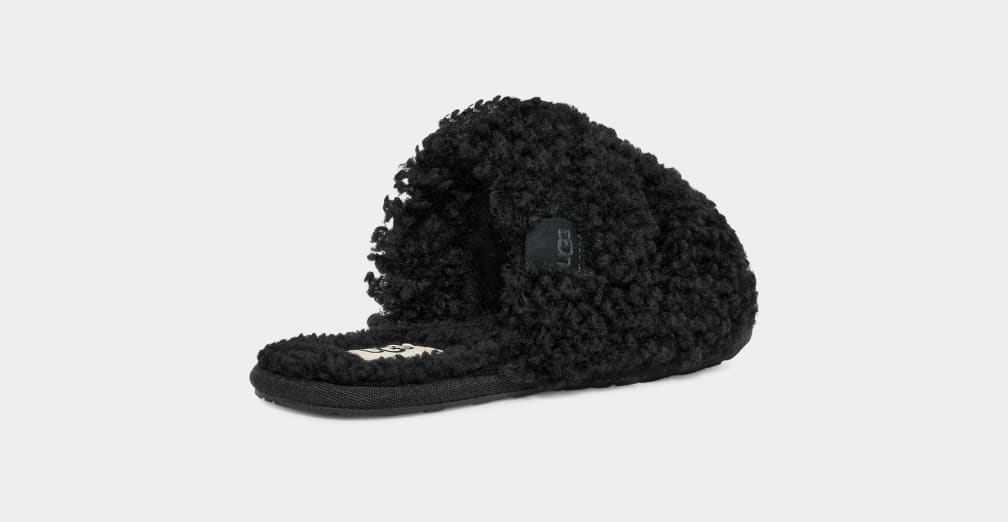 Pantuflas Ugg Maxi Curly Scuffetta Mujer Negras | Argentina ONIKYBQ-68