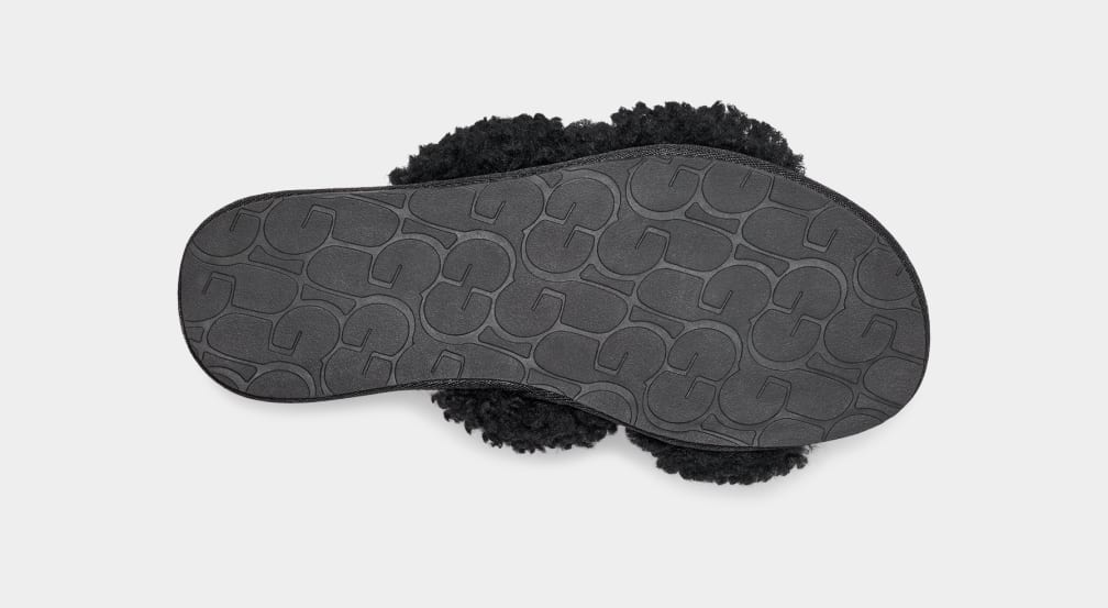 Pantuflas Ugg Maxi Curly Scuffetta Mujer Negras | Argentina ONIKYBQ-68