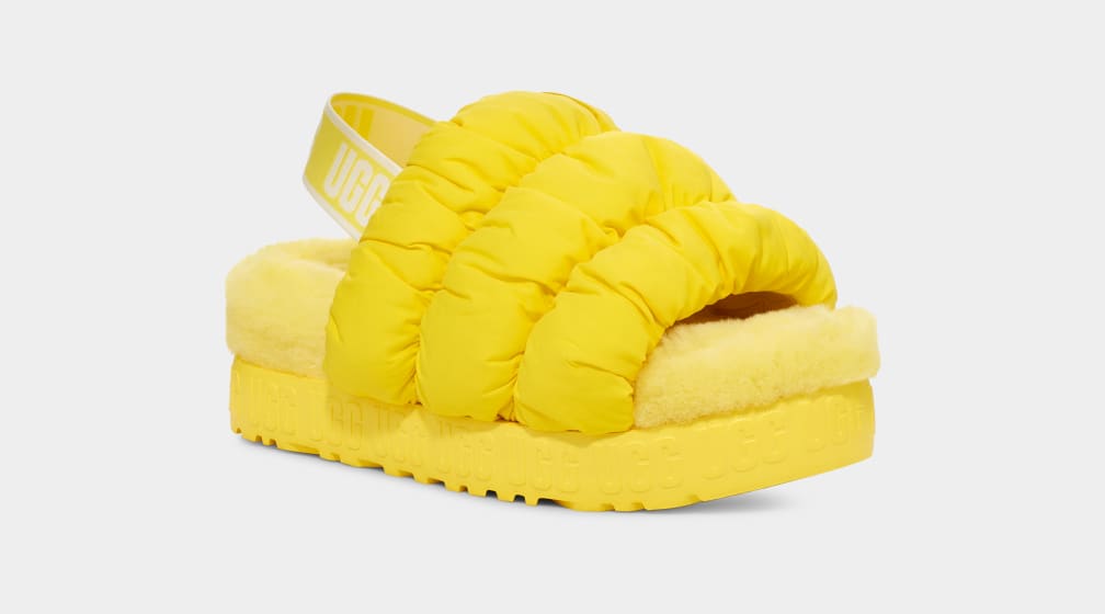 Pantuflas Ugg Scrunchita Mujer Amarillo | Argentina GEAWXVI-59