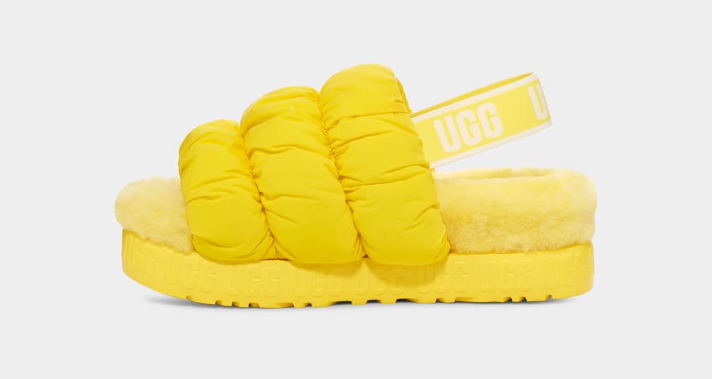 Pantuflas Ugg Scrunchita Mujer Amarillo | Argentina GEAWXVI-59