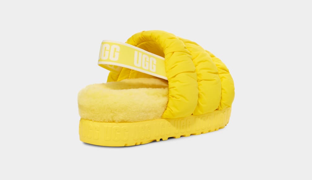 Pantuflas Ugg Scrunchita Mujer Amarillo | Argentina GEAWXVI-59