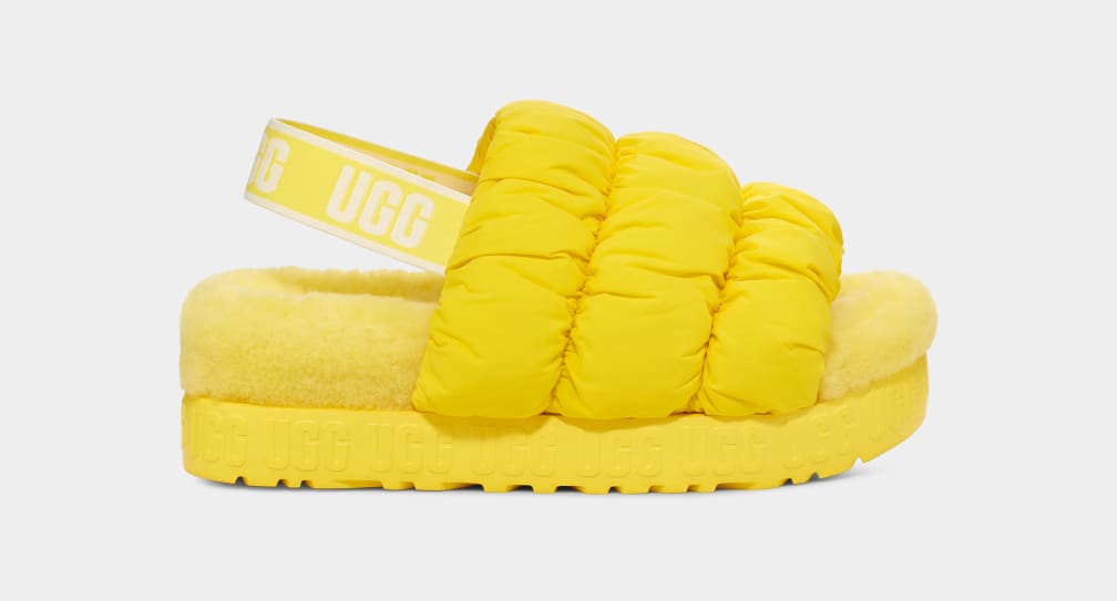 Pantuflas Ugg Scrunchita Mujer Amarillo | Argentina GEAWXVI-59