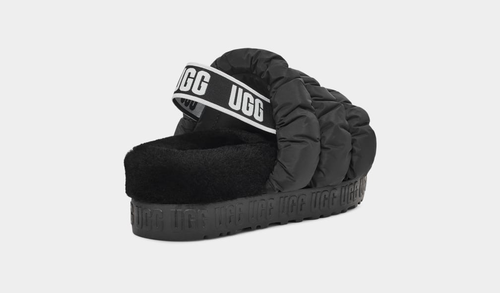 Pantuflas Ugg Scrunchita Mujer Negras | Argentina WNZAQEO-58