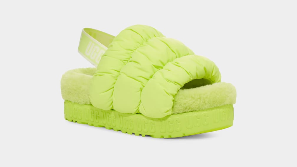 Pantuflas Ugg Scrunchita Mujer Verde | Argentina APBKNFJ-31