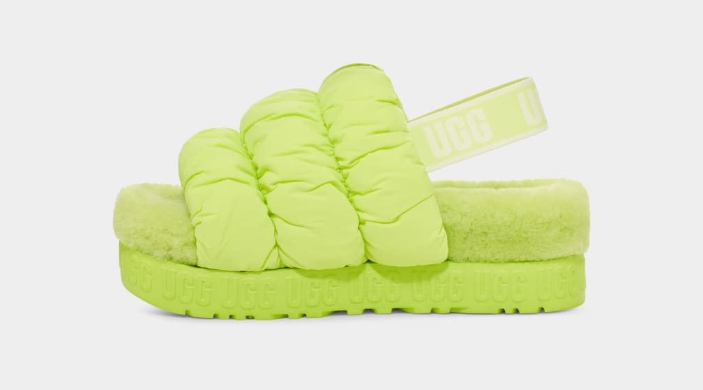 Pantuflas Ugg Scrunchita Mujer Verde | Argentina APBKNFJ-31