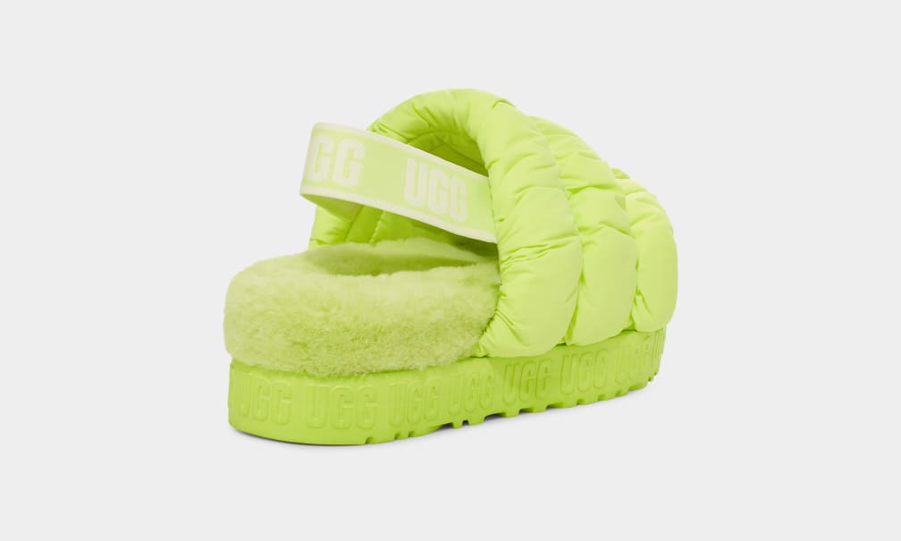 Pantuflas Ugg Scrunchita Mujer Verde | Argentina APBKNFJ-31