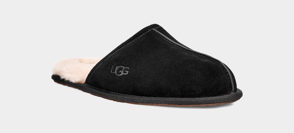 Pantuflas Ugg Scuff Hombre Negras | Argentina JCMUGWS-42