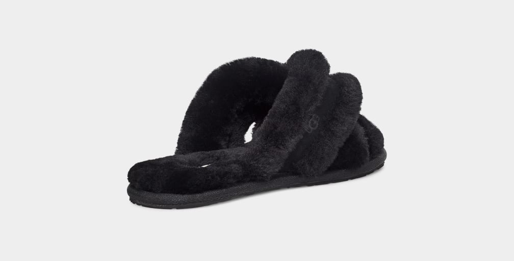 Pantuflas Ugg Scuffita Mujer Negras | Argentina HGMEFKR-08