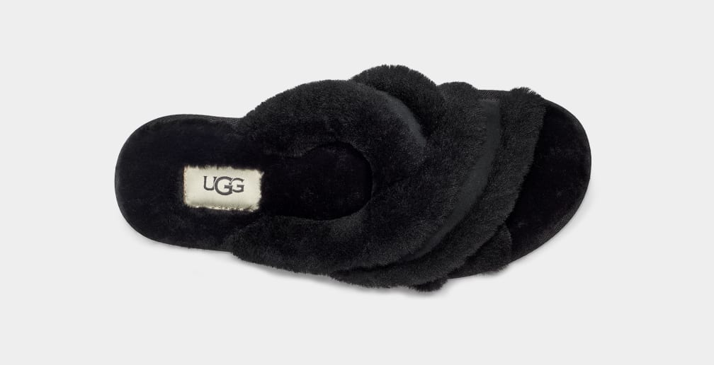 Pantuflas Ugg Scuffita Mujer Negras | Argentina HGMEFKR-08