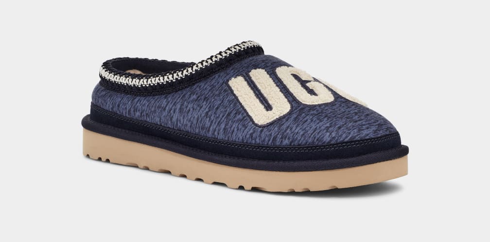 Pantuflas Ugg Tasman Fur Jersey Cozy Hombre Azules Oscuro | Argentina VLUKGMR-30