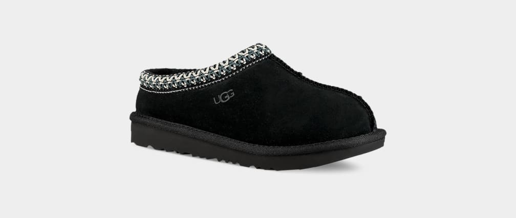 Pantuflas Ugg Tasman II Niños Negras | Argentina JNSPTGF-50