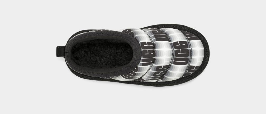 Pantuflas Ugg Tasman LTA Wavelength Niños Negras Blancas | Argentina LADQXKC-24