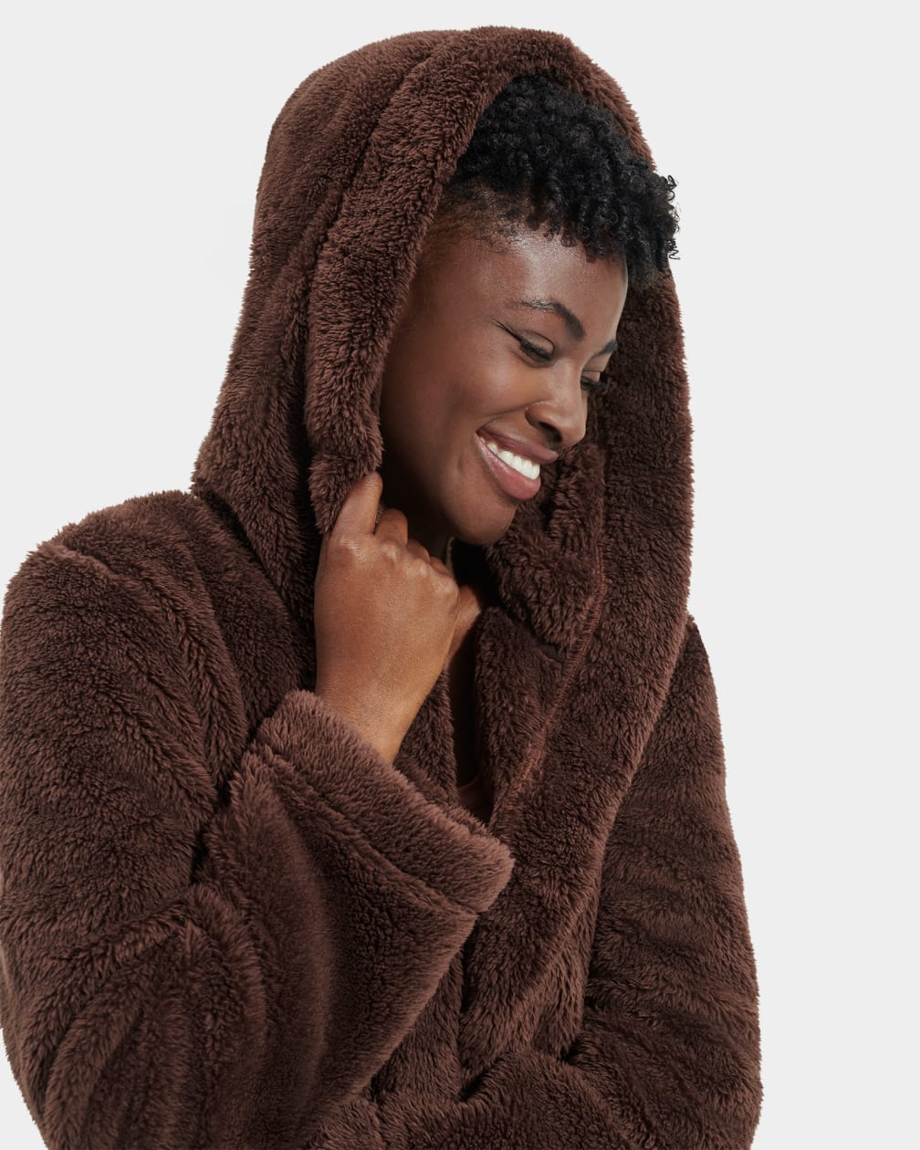 Ropa De Dormir Ugg Aarti Plush Robe Mujer Chocolate | Argentina YVKOZPD-34