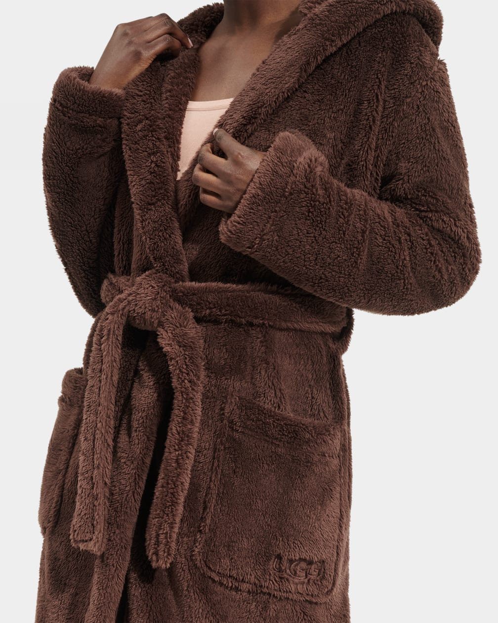 Ropa De Dormir Ugg Aarti Plush Robe Mujer Chocolate | Argentina YVKOZPD-34